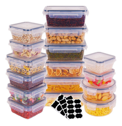 Juego De Recipientes De Almacenamiento De Alimentos De 16 Pi
