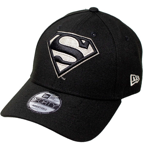 Gorra New Era Con El Símbolo De Superman En Negro Y Plata