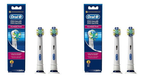 Refil Flossaction Para Escova Dental Eletrica C/ 4 Un Oral-b