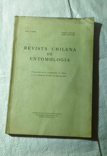 Revista Chilena De Entomología.  Vol. 3, 1953. 