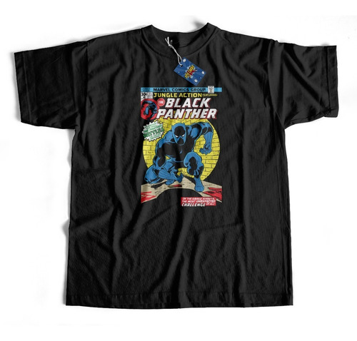 Imagen 1 de 2 de Remera Coleccion Tapa Comics Pantera Negra Marvel