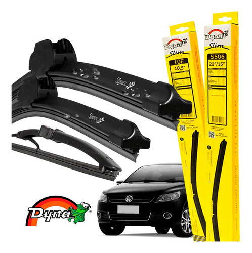 Kit Limpador Parabrisa Original Vw Gol G5 2008 A 2012 Dyna