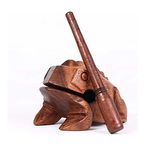 Grande 6 Cm, Rana De Madera Guiro Escofina Instrumento Cuotas sin interés