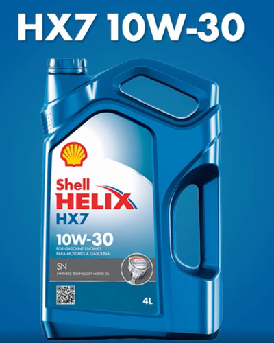 Aceite 10w30 Shell Helix Hx7 Synthetic Tech Motores Gasolina