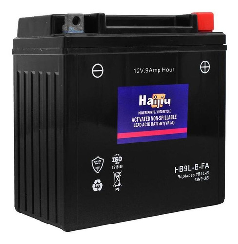 Imagen 2 de 8 de Batería Moto Haijiu Hb9l-b-fa Agm- Gel Libre Mantenimiento
