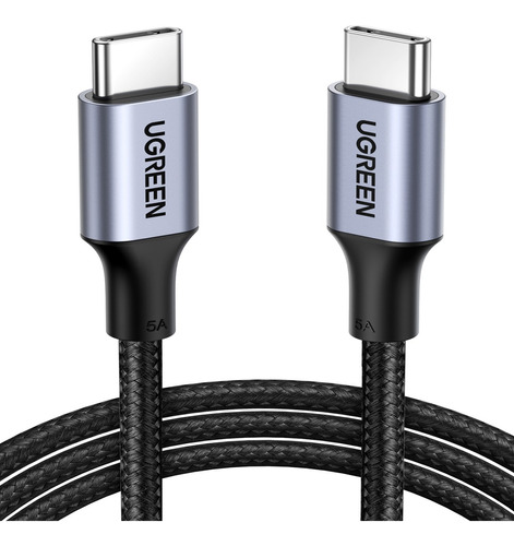 Ugreen Cable De Datos Usb-c 2.0 A Usb- C 2.0 5a 1m Gris