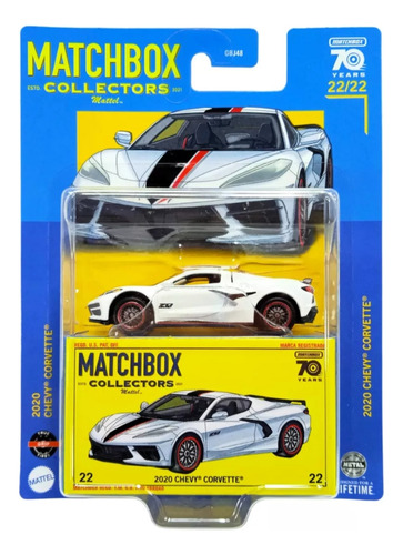 Matchbox Collectors Chevy Corvette 70 Años  (Reacondicionado)