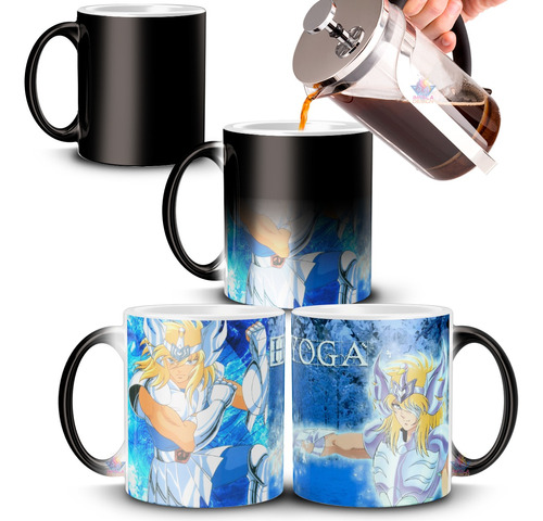 Taza Mágica Hyoga Cisne Saint Seiya Caballeros Del Zodiaco 