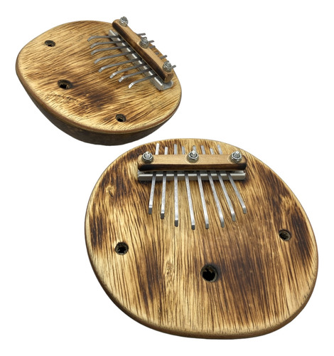 Kalimba Artesanal Média Com 8 Teclas Cabaça