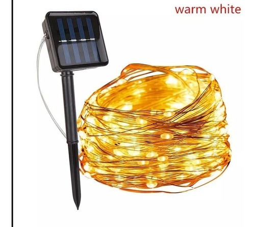 Imagen 1 de 6 de Led Alambre Guirnalda Solar 20mts