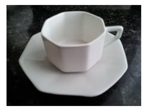 Taza De Café Octogonal Porcelana Blanca Rosenthal Bavaria