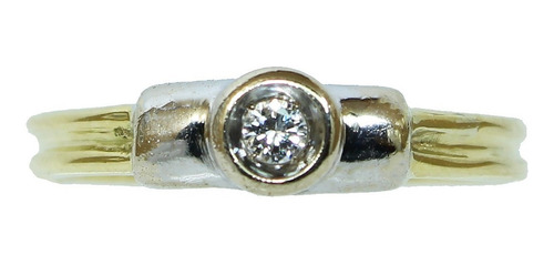 Promoção Pocao2005- Anel Ouro 18k 750 Solitário Diamante 301