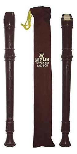 Flauta Dulce Suzuki Sre-505 De Ébano