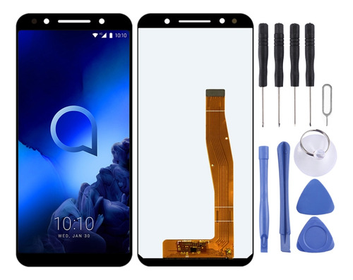 S Pantalla Lcd Oem Negra Para Alcatel 3l 5034d 5034