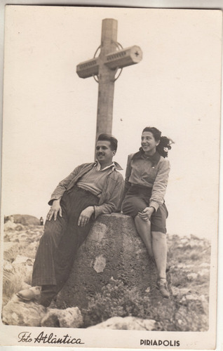 1947 Postal Fotografia Cruz Cerro Pan De Azucar Piriapolis