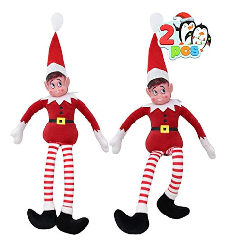 Joyin Elf Plush Red Doll 2 Paquetes De 12 Pulgadas, Naughty 