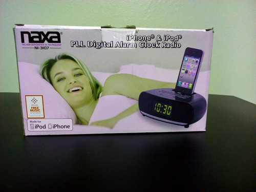 Reloj Despertador Con Dock Para iPhone/iPod De 20 Pines