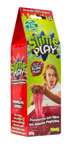 Imagem 1 de 1 de Slime Play Transforme Sua Água Em Slime - Vermelho - Sunny