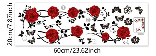O Impresión De Pegatinas Decorativas De Color Rojo Rosado