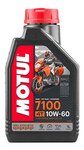 Aceite Motul 7100 10W-60 4T Sintético Motos y cuatriciclos 1L