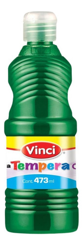 Pintura Tempera Lavable Cartel Vinci Colores Surtidos 473ml Color Verde