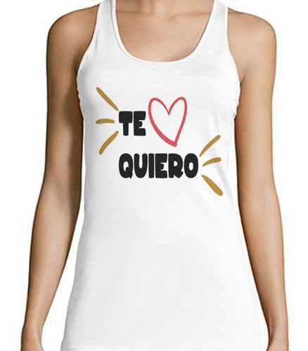 Musculosa Frase Te Quiero Love Corazon