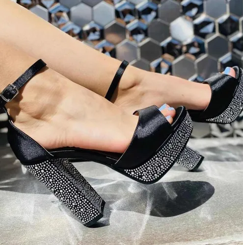 Zapatillas negras con brillos hotsell