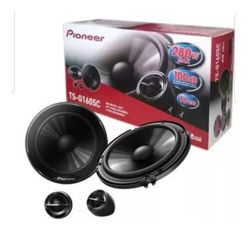 Bocinas Pioneer Set De Medios De 2 Vías 6 ½  Ts-g1605c Color Negro