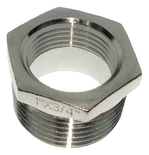 Conexión Reducción Bushing De 1 A 3/4 Acero Inoxidable