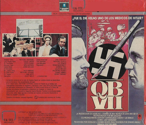 Qb Vii Anthony Hopkins & Ben Gazzara Vhs Doble