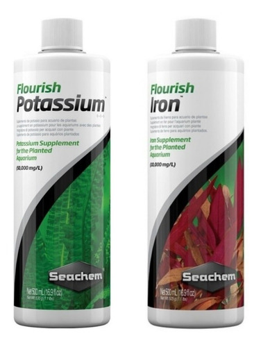 Kit 1 Flourish Potassium Y 1 Flourish Iron 500ml C/u Seachem