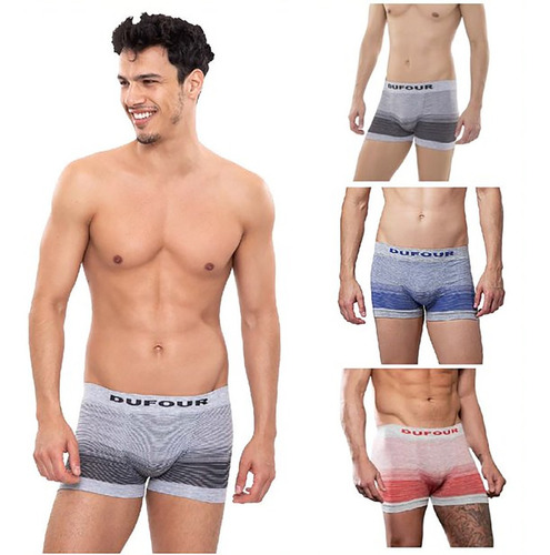Pack X3 Boxer Hombre Dufour Sin Costura ALG & Lyc Art 11855