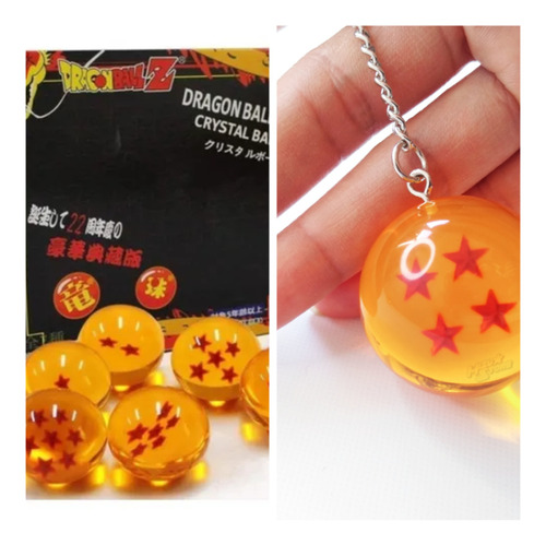 Esferas Del Dragon 3.5/4 Cm Mas Llavero Dragon Ball Z Supe