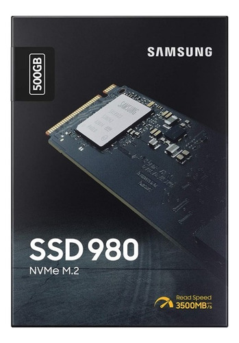 Ssd Samsung 980 500gb Nvme M.2 Mz-v8v500b/am Color Negro