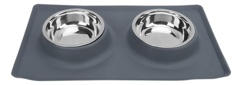 Foldable Dual Bowl Pet Silicone Antislip Water Dish Feeding