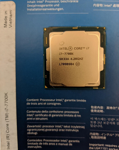 Procesador Intel Core I7 7700k 4.50 Ghz