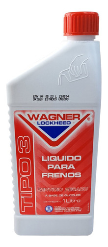 Liquido De Frenos Dot 3 Wagner Lockheed 1 Litro