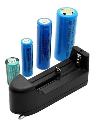 Cargador Bateria Pilas Recargables Litio 18650 3.7v 