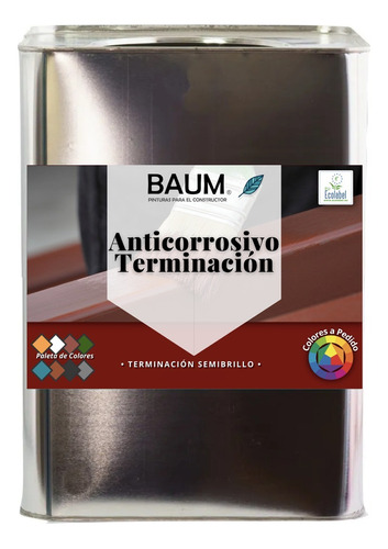 Tineta Anticorrosivo Terminación Brillante 3 En 1 - Baum