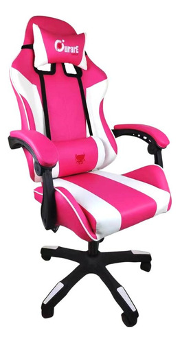 Silla Gamer Posabrazos Reclinable Masajeador Cojines 