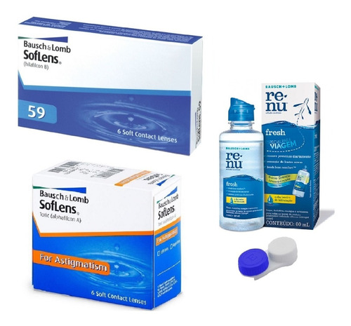 Lente De Contato Soflens 59 + Soflens Toric Astigmatismo 