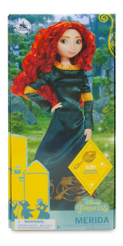 Imagen 1 de 6 de Disney Store Muñeca Merida Clasica Con Peine 2021