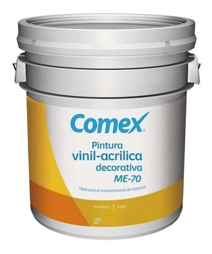 Imagen 1 de 1 de Pintura Vinil - Acrílica Blanca Comex Me70 Interior 19 L