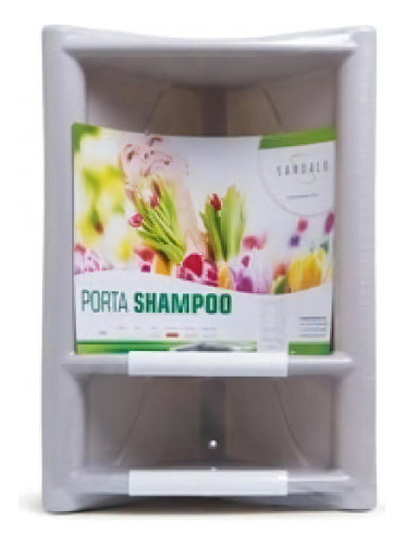 Porta Shampoo De Canto Sândalo Cor Cinza
