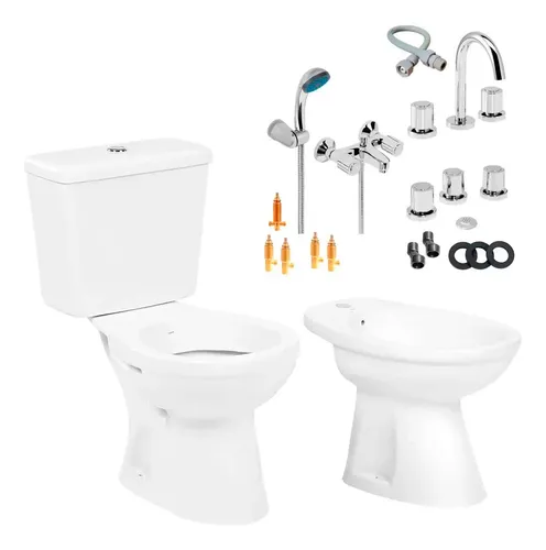 Juego Baño Completo Griferías Accesorios Sanitarios Ferrum - $ 244.761,2