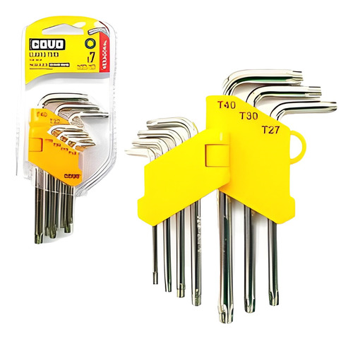 Juego De Llaves Torx X7 Piezas Covo Mayor Y Detal 