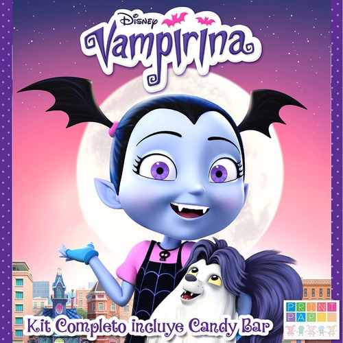 Kit Completo Vampirina Imprimible Personalizado Co Candy Bar