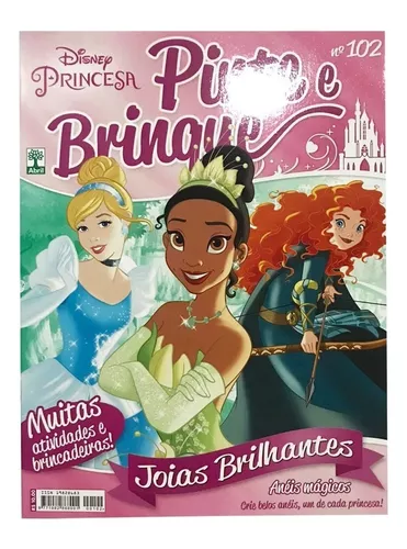 Revista PINTE e BRINQUE DISNEY com Lápis de Cor 6 Cores Passatempo, Jogos,  Atividades, Pintar e Colorir Princesas DISNEY, acom- panha caixinha de  lápis de cor 6 cores