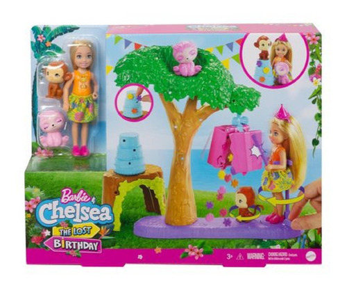 Barbie Muñeca Modelo Chelsea Fiesta De Cumpleaños Y Mascotas