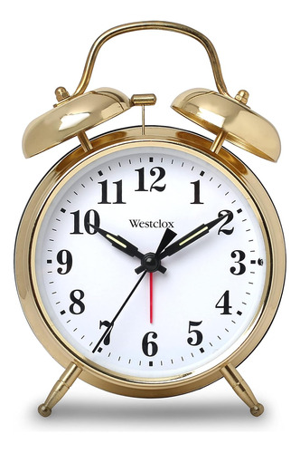 Westclox Nyl70010g Reloj Despertador De Campana Gemela De Me